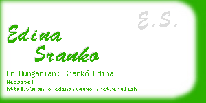 edina sranko business card