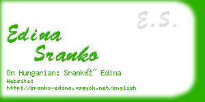 edina sranko business card